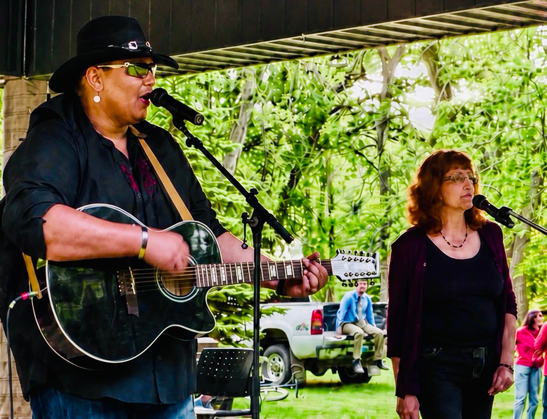 Richard McKay performing outdoors at a community event